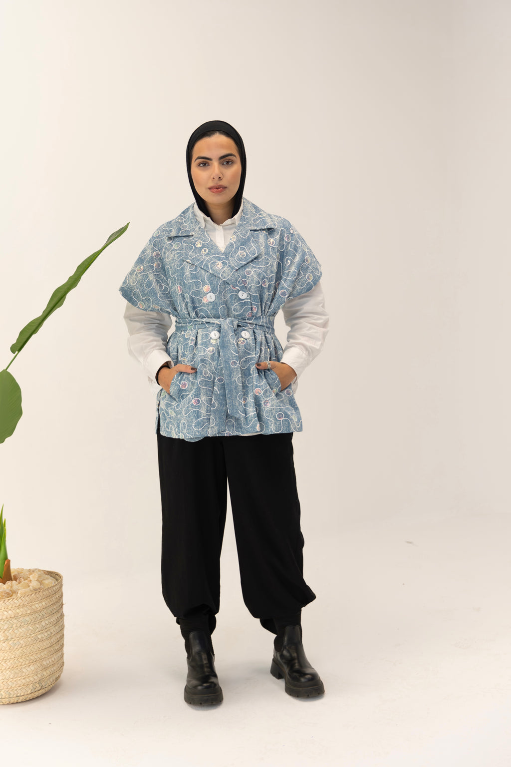 Sleeveless Denim Jacket