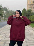 Burgundy sweatshirt