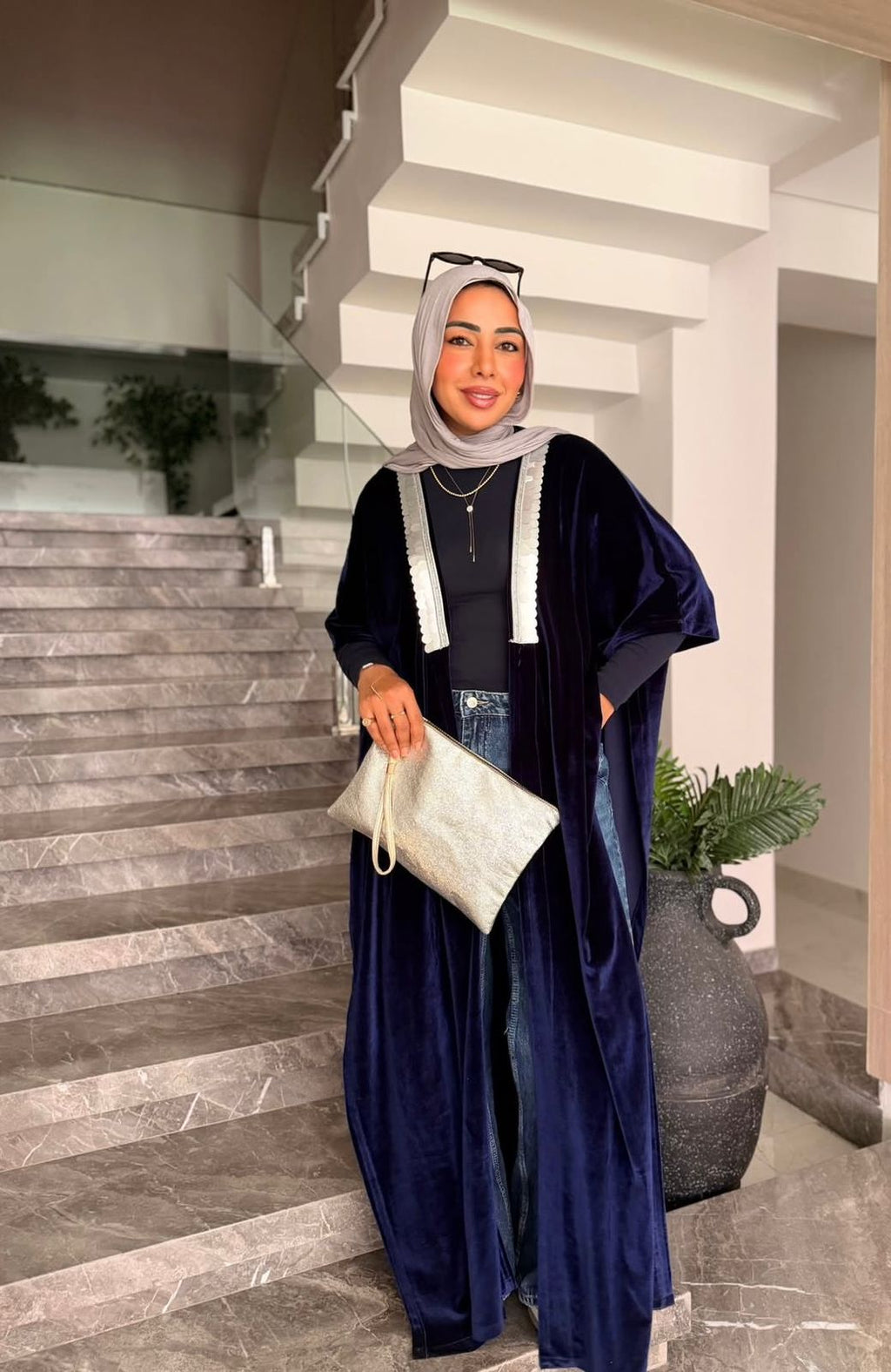 navy blue kaftan