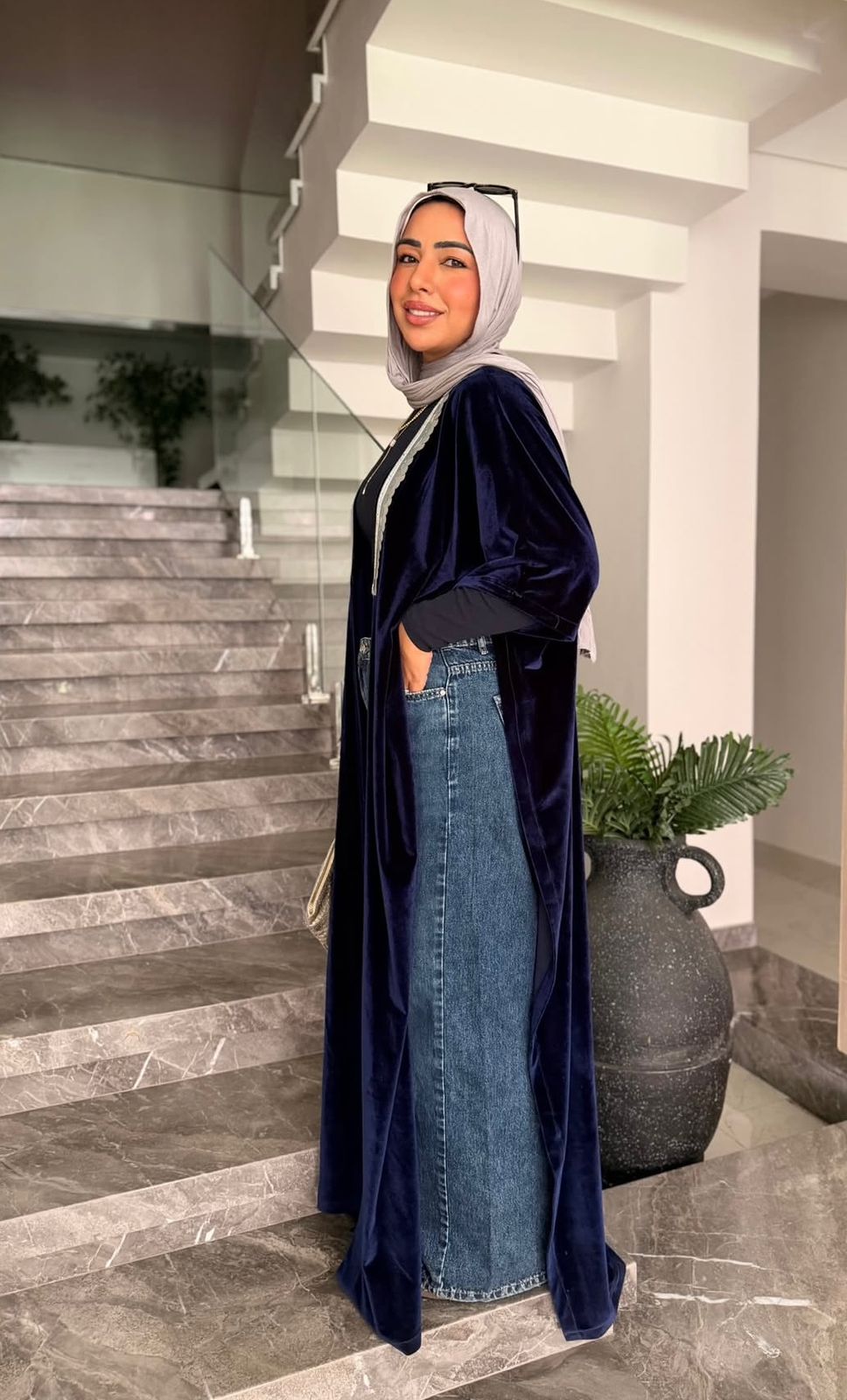 navy blue kaftan